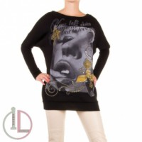 Longpullover mit Motiv